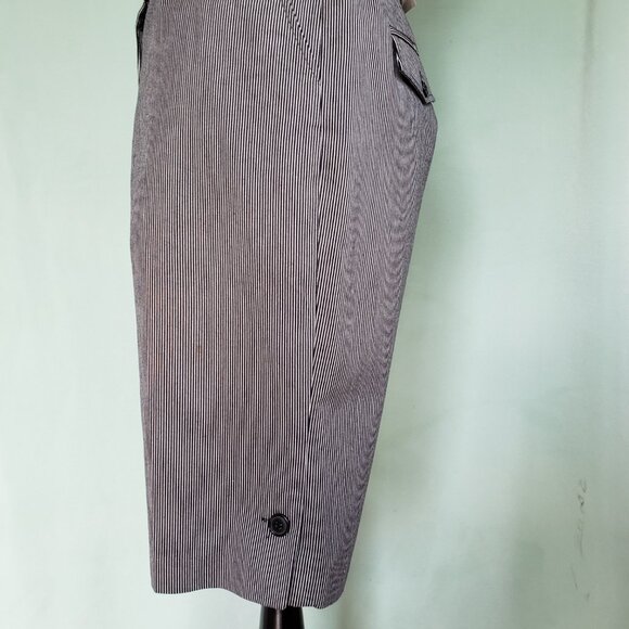 2 Pc JESSICA Cotton Bermuda Shorts Pedal Pusher Pinstripe Suit - Picture 8 of 10